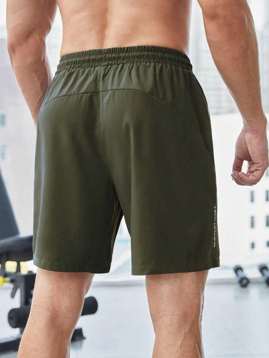 Short de Hombre color Verde /Liso, Con Bolsillo