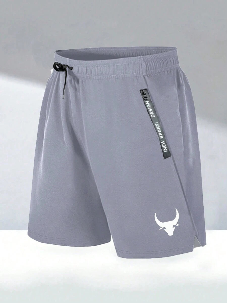 Short de Hombre color Gris  /Liso, Con Bolsillos