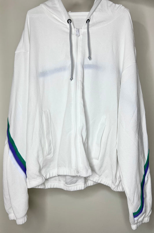 Chaqueta blanca con rayas