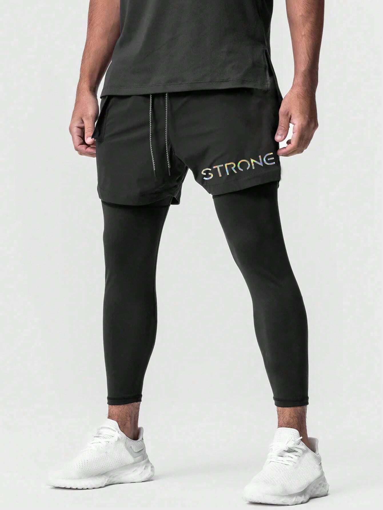 Short con licra larga de Hombre color Negro /Strone